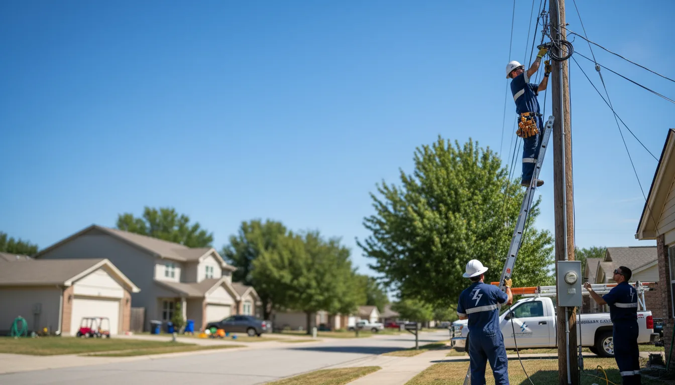 Residential electrician providing installation services in Rex, NC